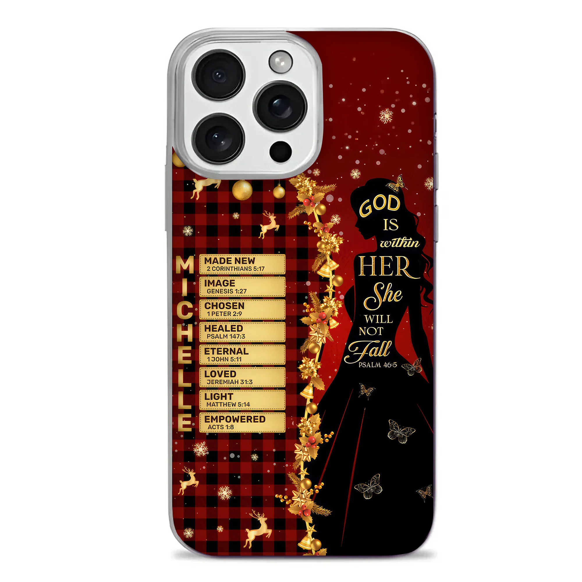 God Is Within Her She Will Not Fall - Personalized Phone Case - Gift For Christmas TD118