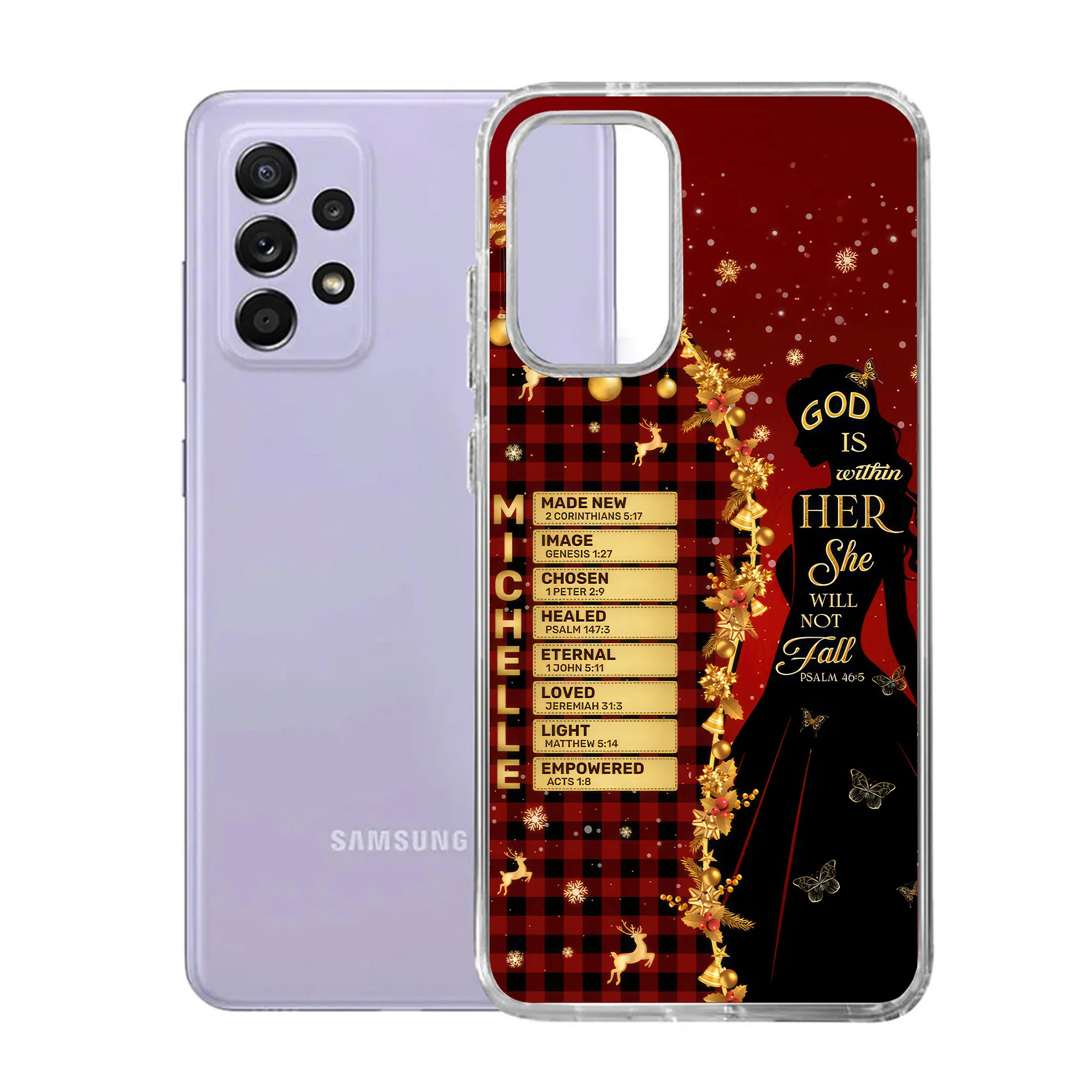 God Is Within Her She Will Not Fall - Personalized Phone Case - Gift For Christmas TD118 - Image 6