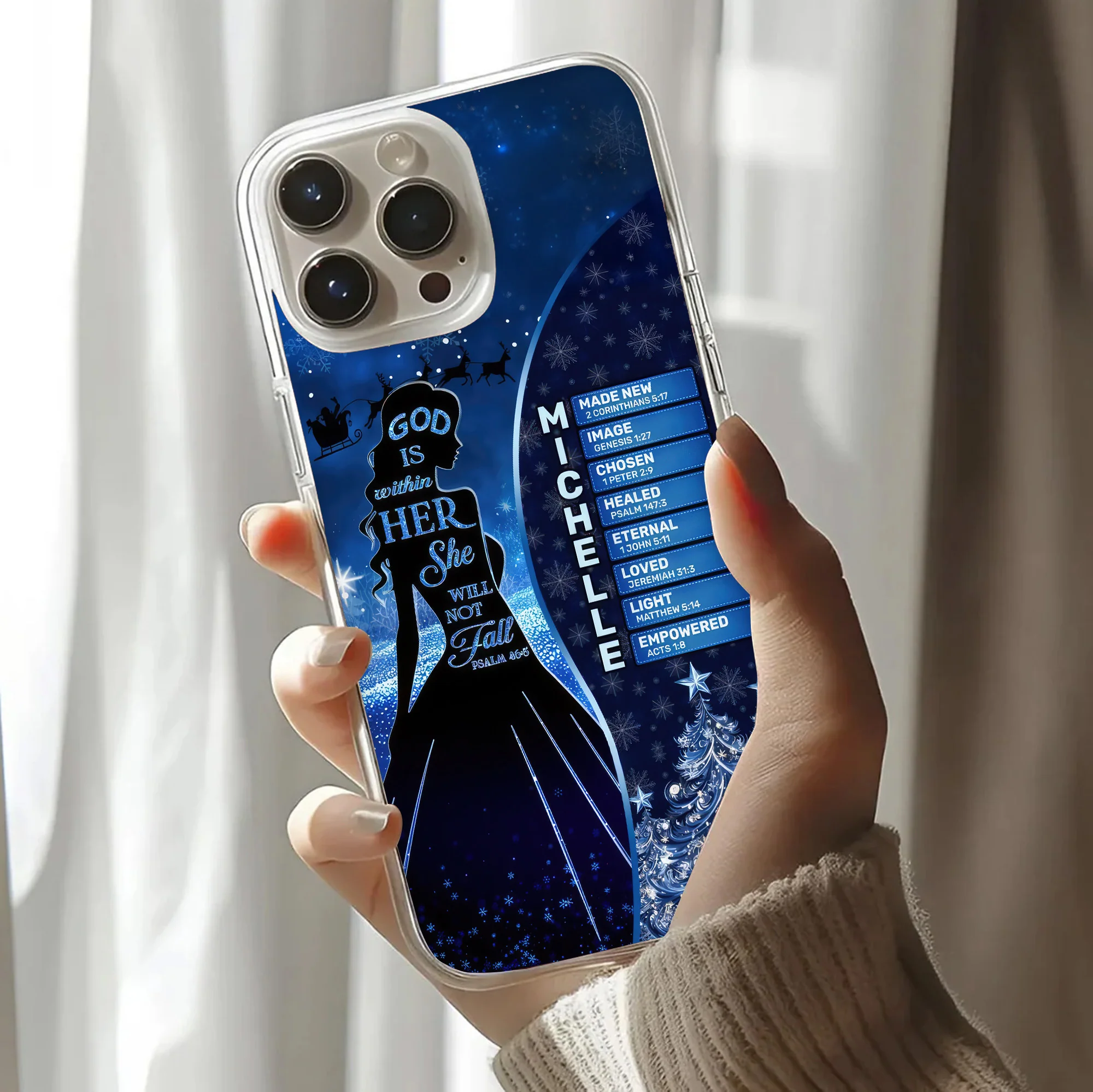 God Is Within Her She Will Not Fall - Personalized Phone Case - Gift For Her, Christmas TD118 - Image 3