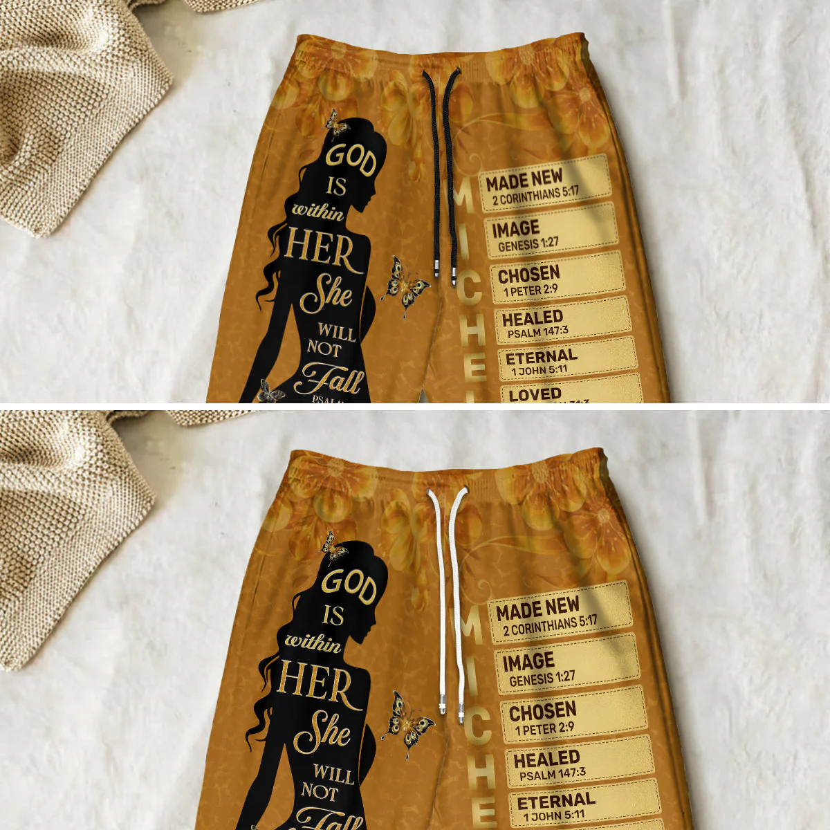 God Is Within Her She Will Not Fall - Personalized Sweatpants TD118 - Image 4