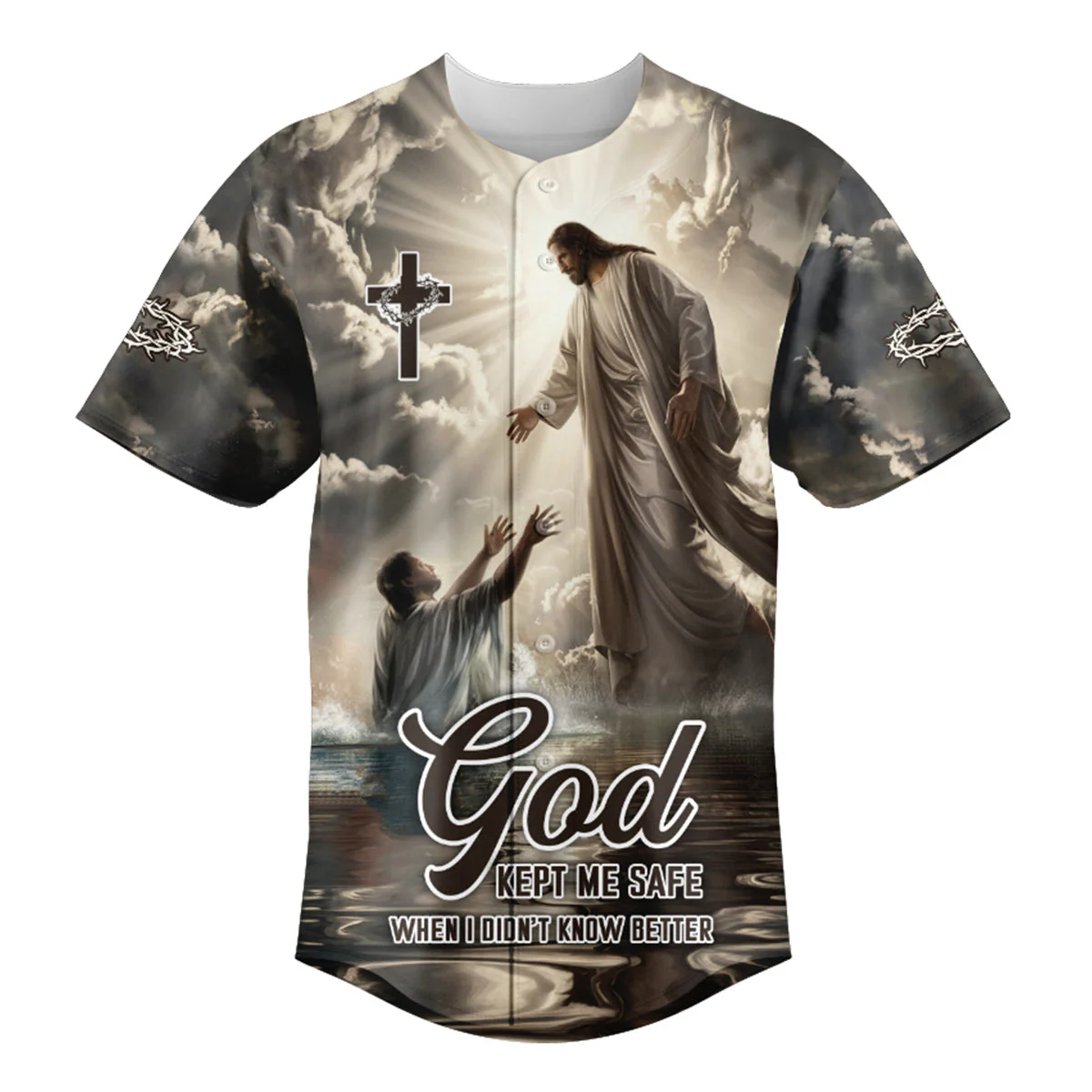 God Kept Me Safe When I Didn’t Know Better Baseball Jersey Bundle - Image 3