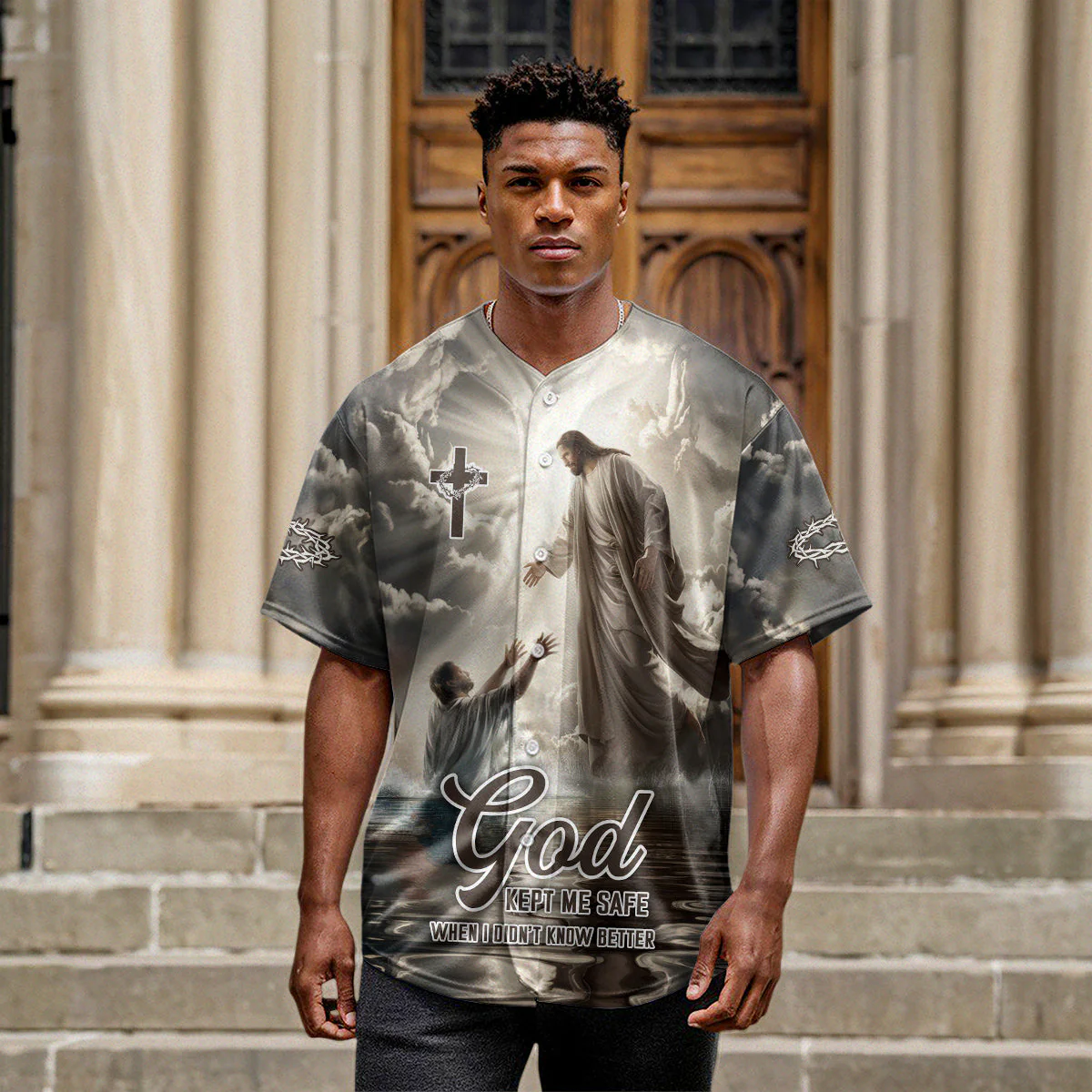 God Kept Me Safe When I Didn’t Know Better Baseball Jersey Bundle - Image 9