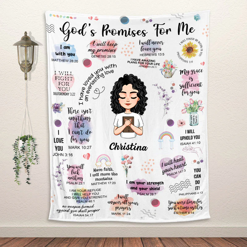 God’s Promises For Me - Personalized Blanket - Best Gift For Mother, For Grandma | CLGOD05 TD118 - Image 3