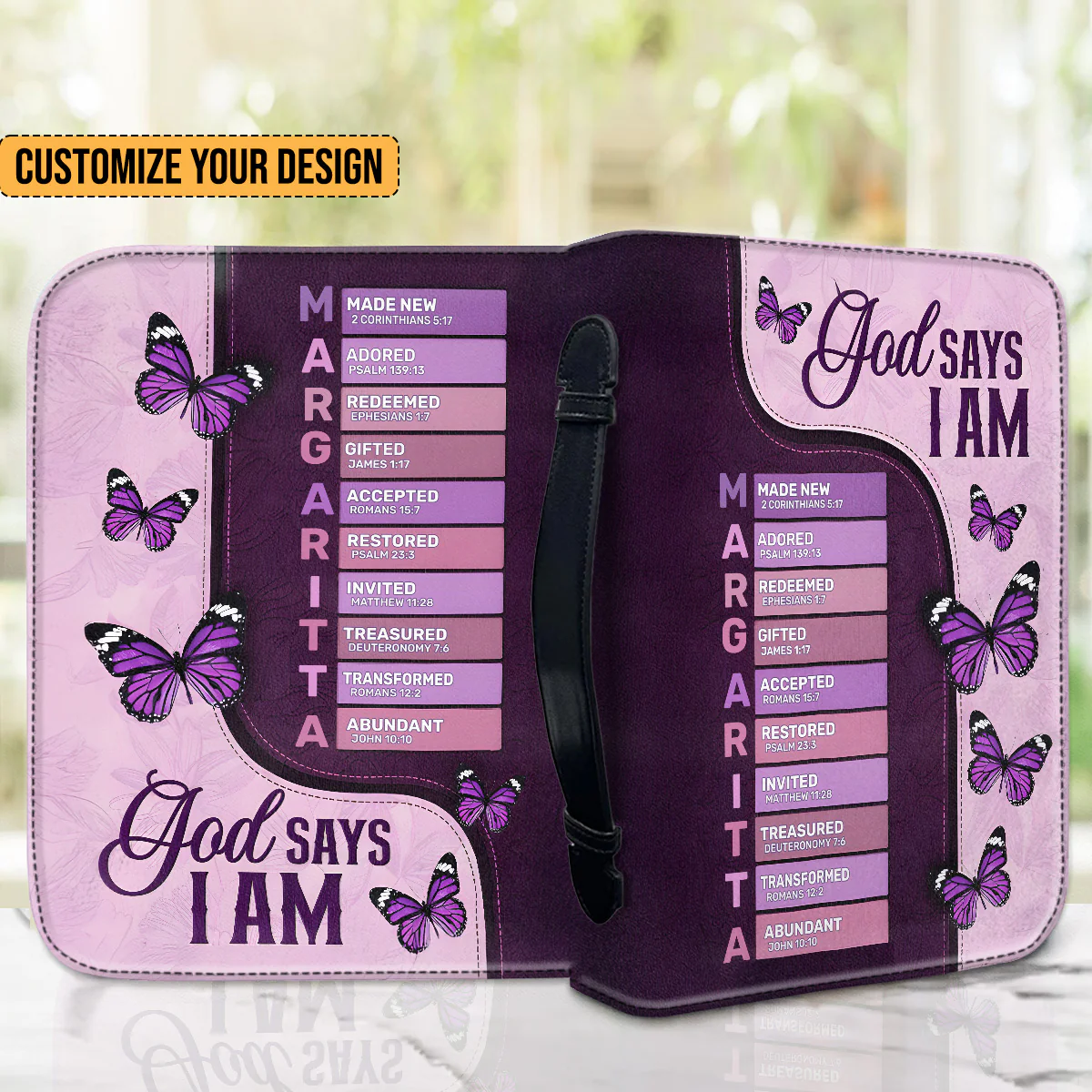 God Says I Am Accepted - Personalized Bible Cover - Image 3