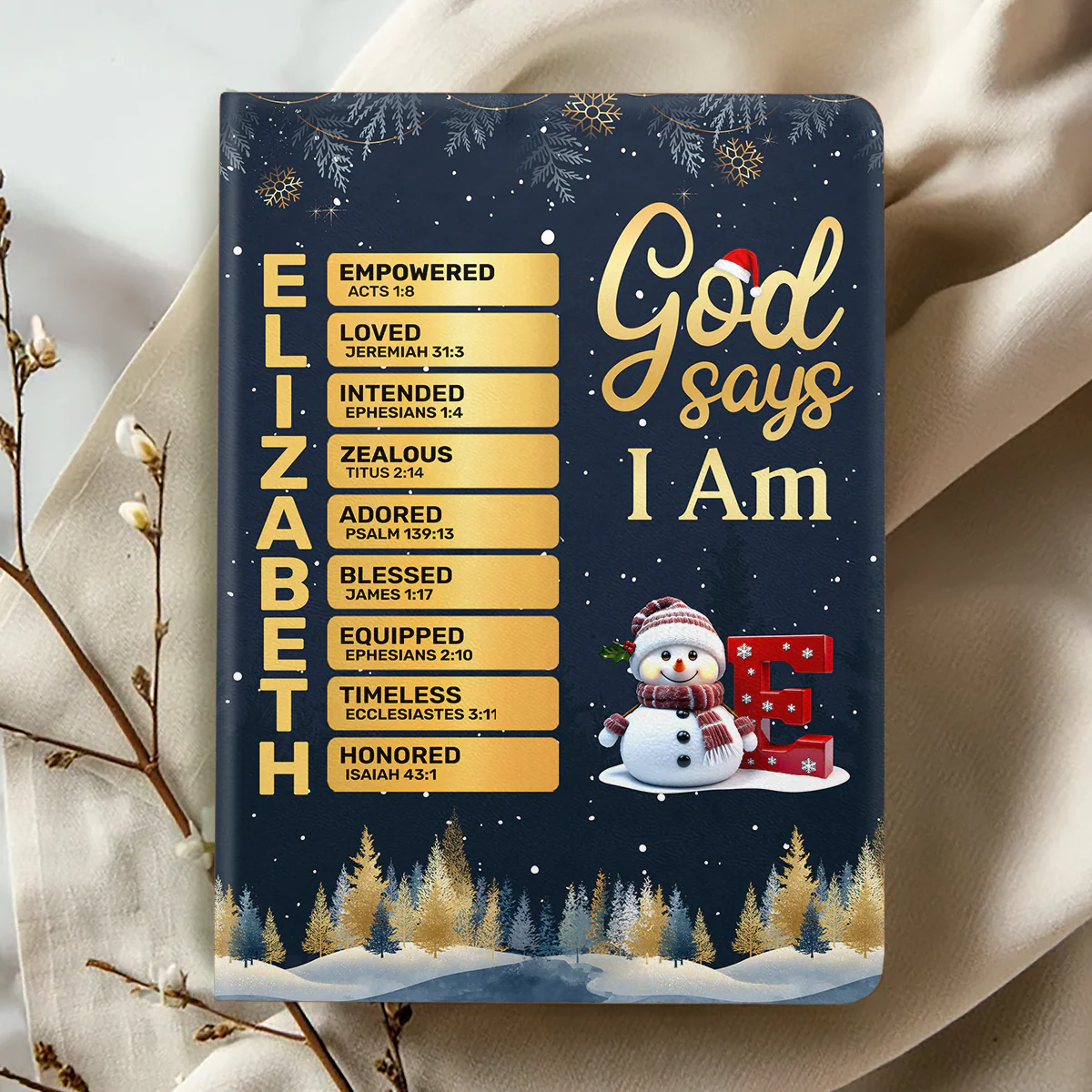 God Says I Am Empowered - Personalized Leather Cover Notebook TD118 - Image 2