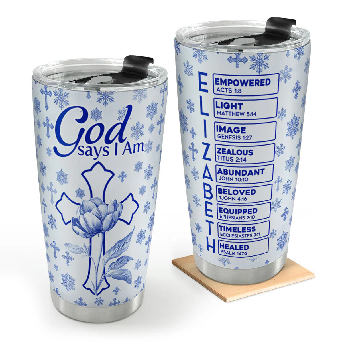 God Says I Am Empowered - Personalized Stainless Steel Tumbler | TD118