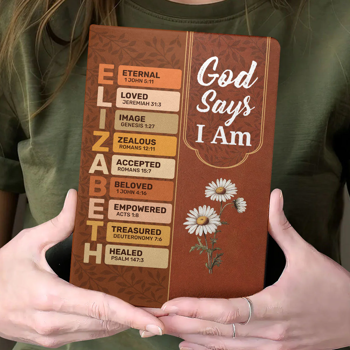 God Says I Am Eternal - Personalized Leather Cover Notebook | TD118 - Image 2