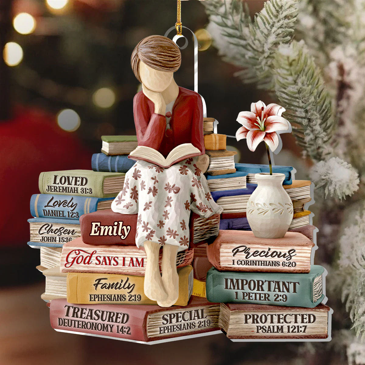 God Says I Am - Personalized 1-Layer Acrylic Ornament HL128 - Image 6