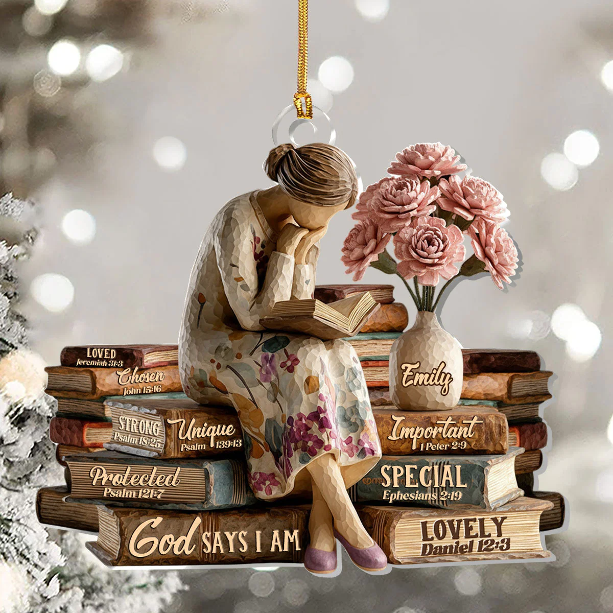 God Says I Am - Personalized 1-Layer Acrylic Ornament HL128 - Image 5