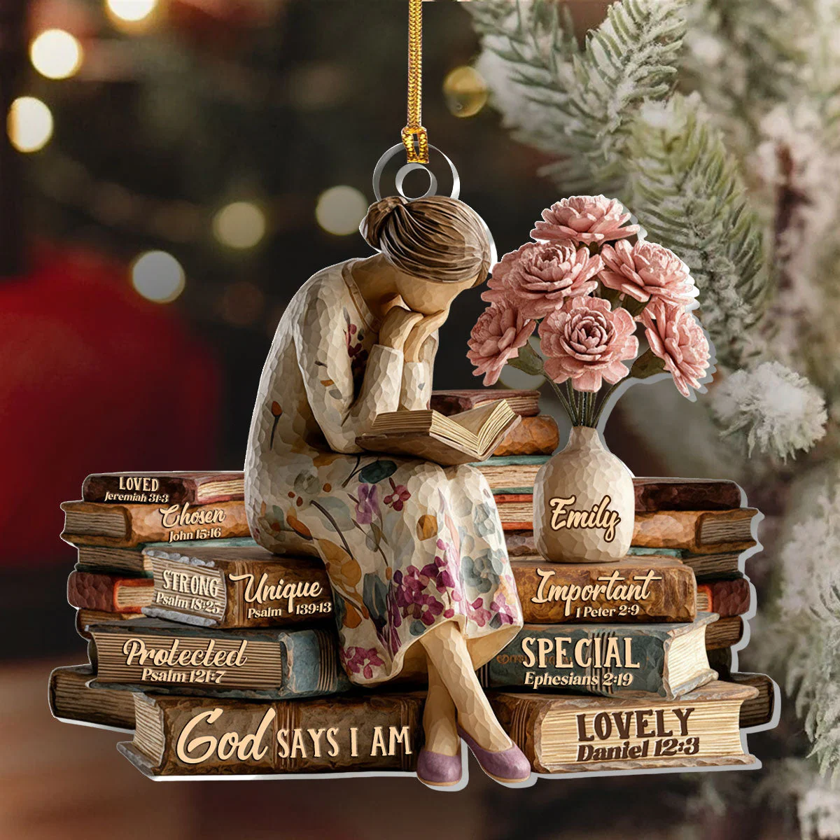 God Says I Am - Personalized 1-Layer Acrylic Ornament HL128 - Image 6