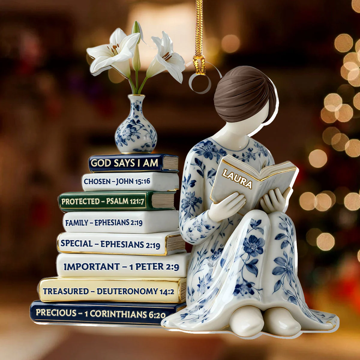God Says I Am - Personalized 1-Layer Acrylic Ornament HL128 - Image 2