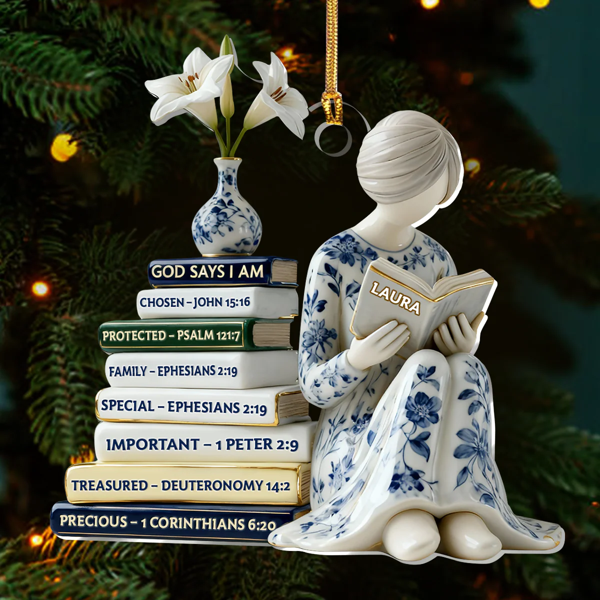 God Says I Am - Personalized 1-Layer Acrylic Ornament HL128 - Image 3
