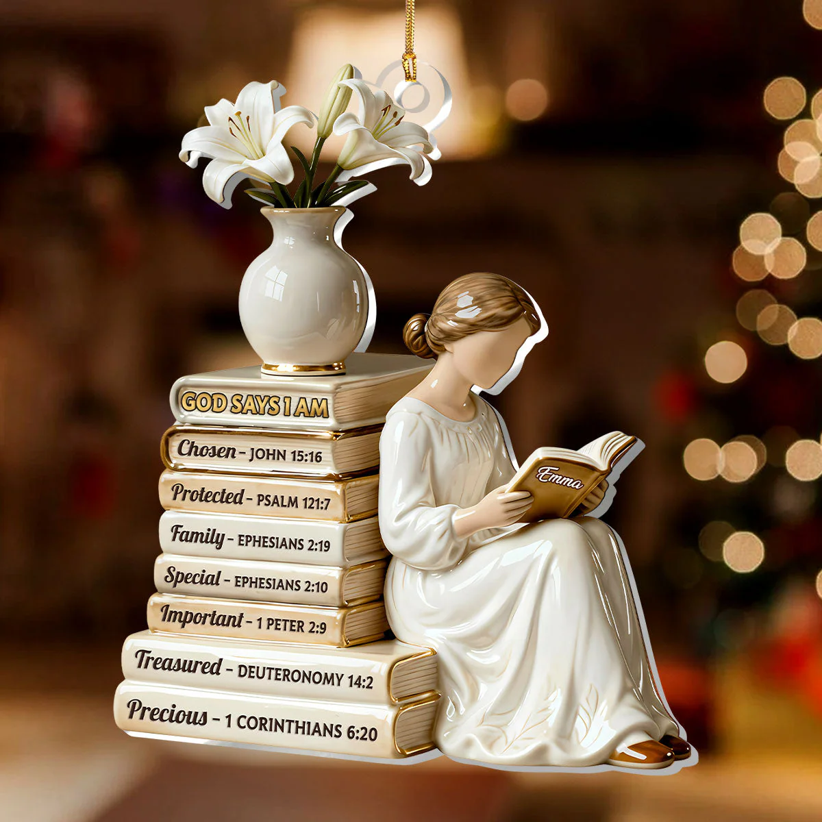 God Says I Am - Personalized 1-Layer Acrylic Ornament HL128 - Image 2
