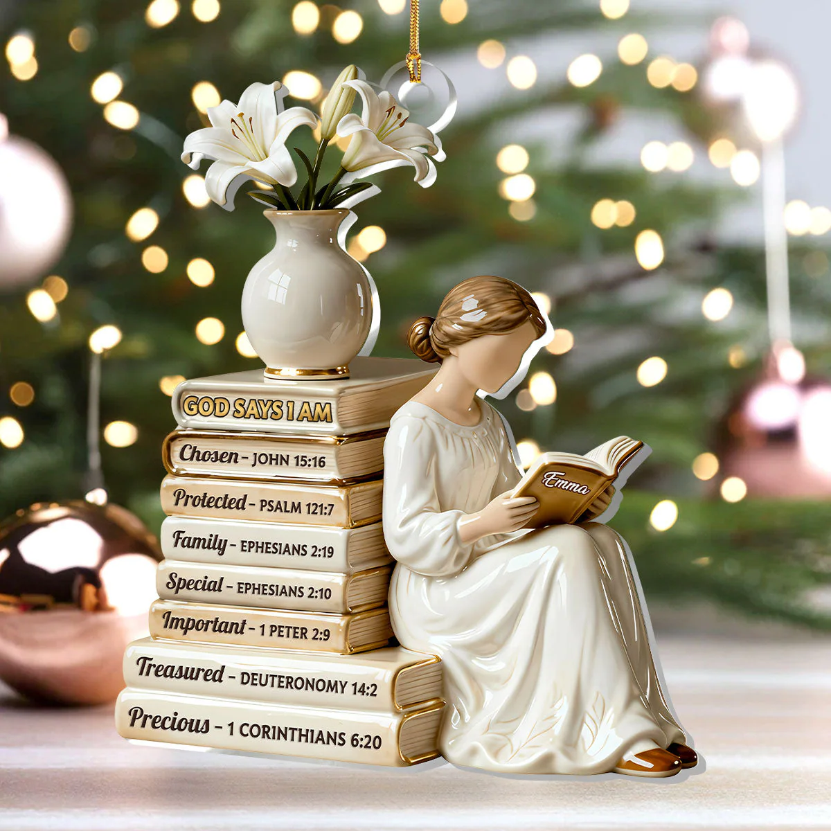 God Says I Am - Personalized 1-Layer Acrylic Ornament HL128 - Image 4