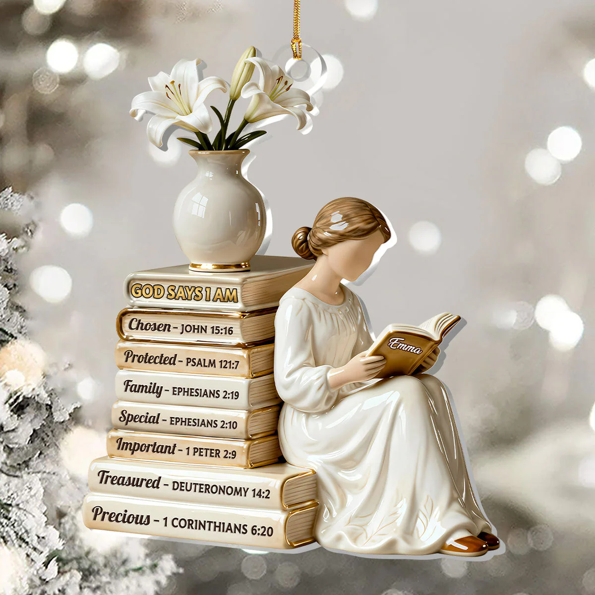 God Says I Am - Personalized 1-Layer Acrylic Ornament HL128 - Image 5