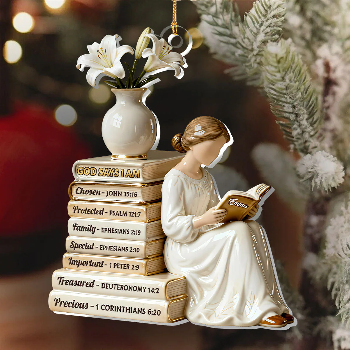 God Says I Am - Personalized 1-Layer Acrylic Ornament HL128 - Image 6