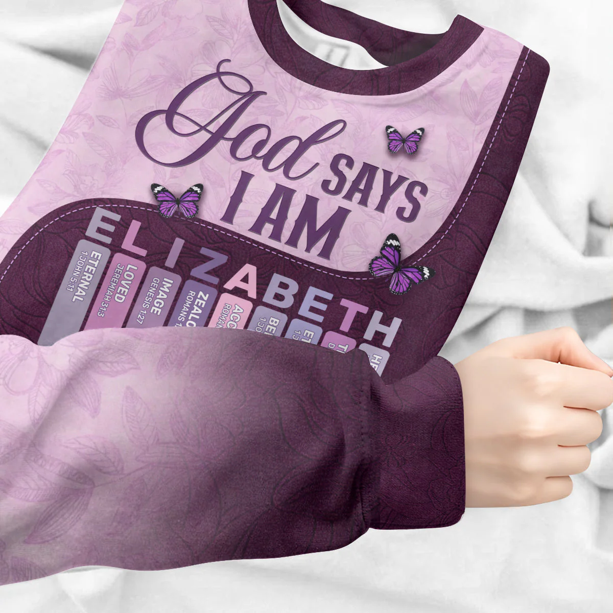 God Says I Am - Personalized AOP Sweatshirt TD118