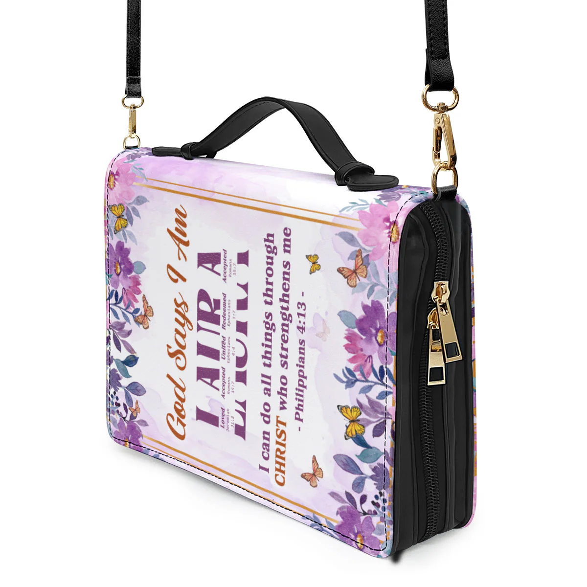 God Says I Am - Personalized Bible Cover TD118 - Image 4
