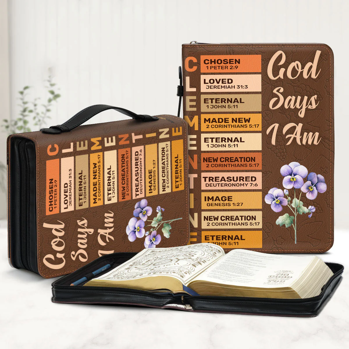God Says I Am - Personalized Bible Cover TD118
