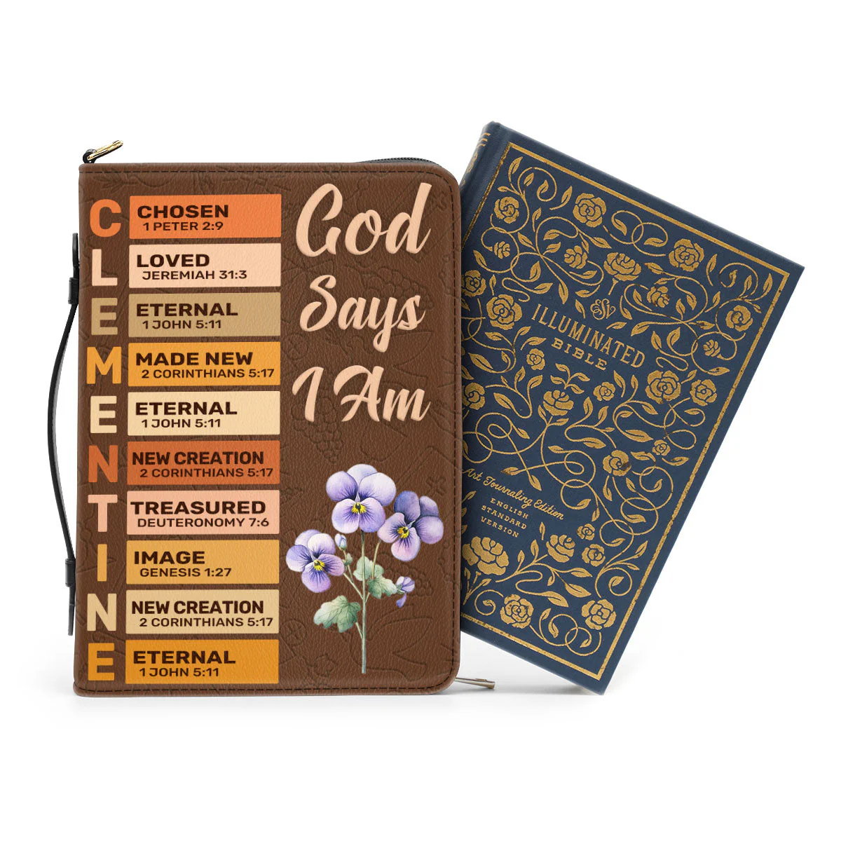 God Says I Am - Personalized Bible Cover TD118 - Image 2
