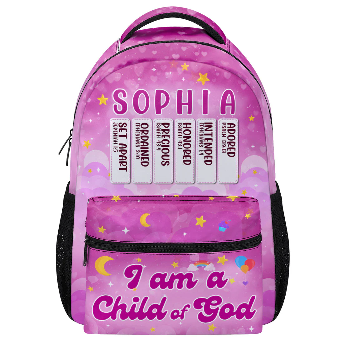 God Says I Am - Personalized Canvas Backpack - Gift For Kids | TD118