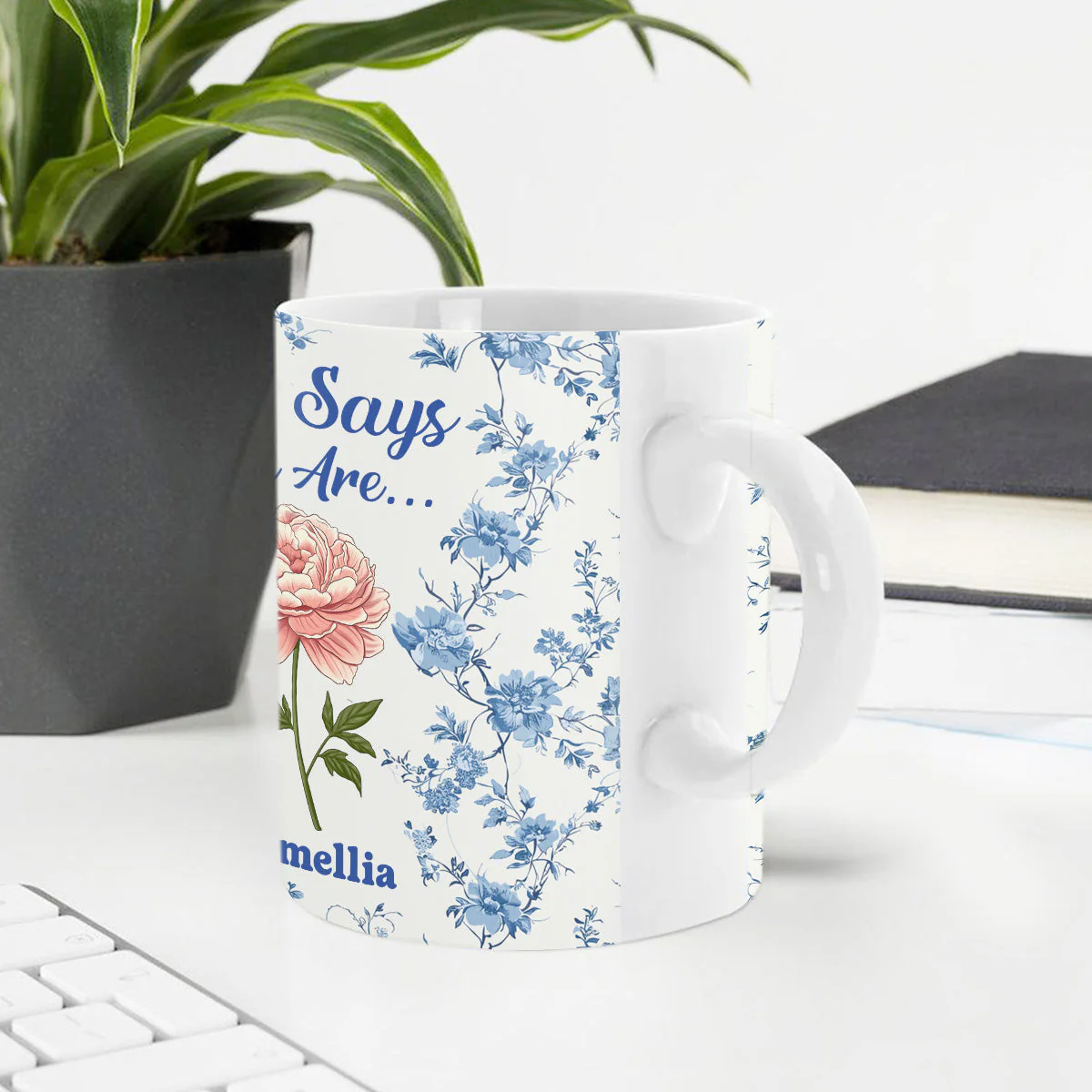 God Says I Am - Personalized Ceramic Coffee Mug - Christian Gift For Her BA01 - Image 4