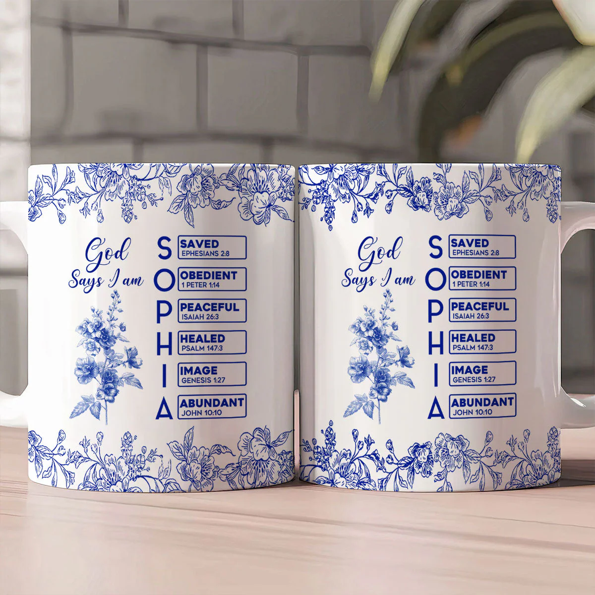 God Says I Am - Personalized Ceramic Mug - Image 2