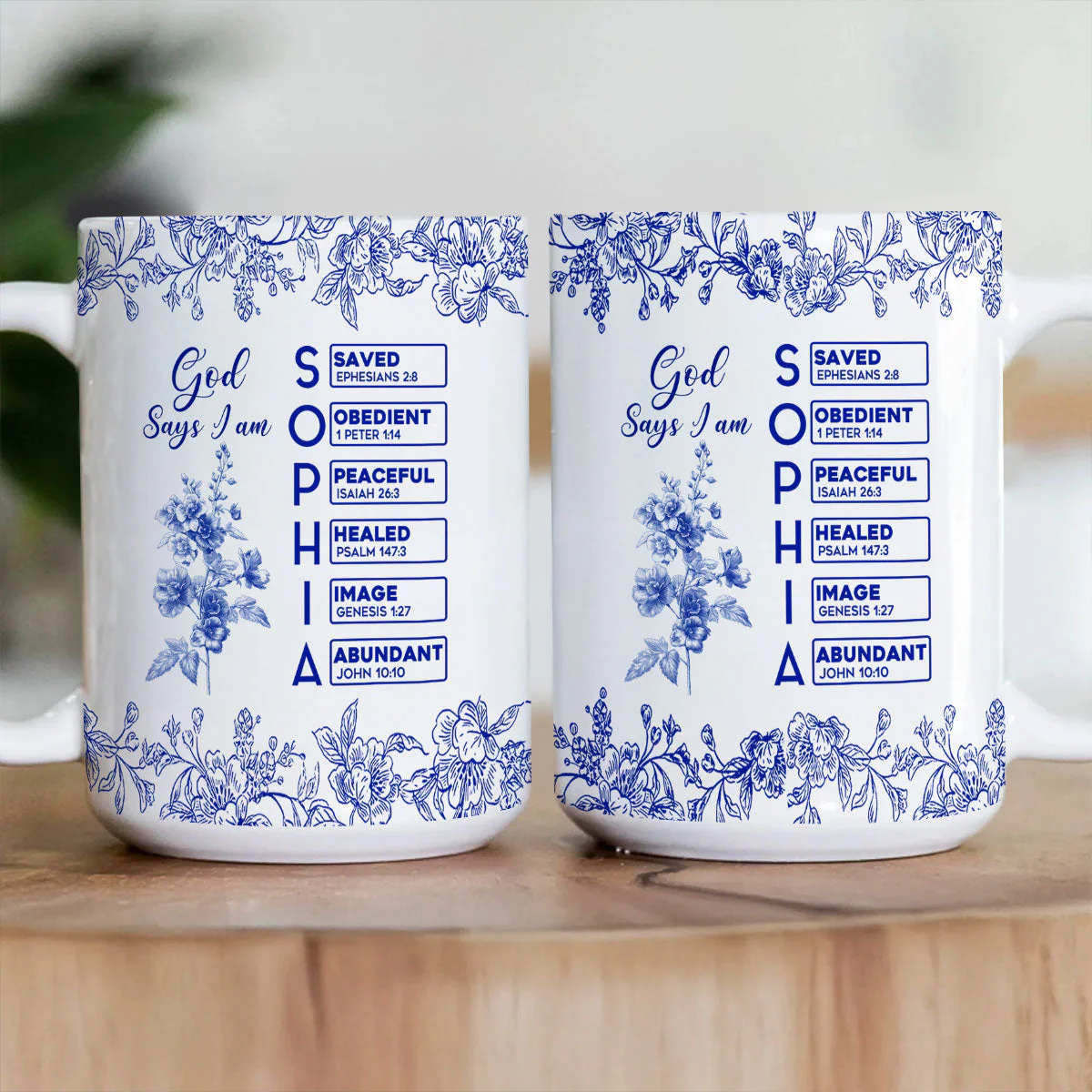 God Says I Am - Personalized Ceramic Mug - Image 3