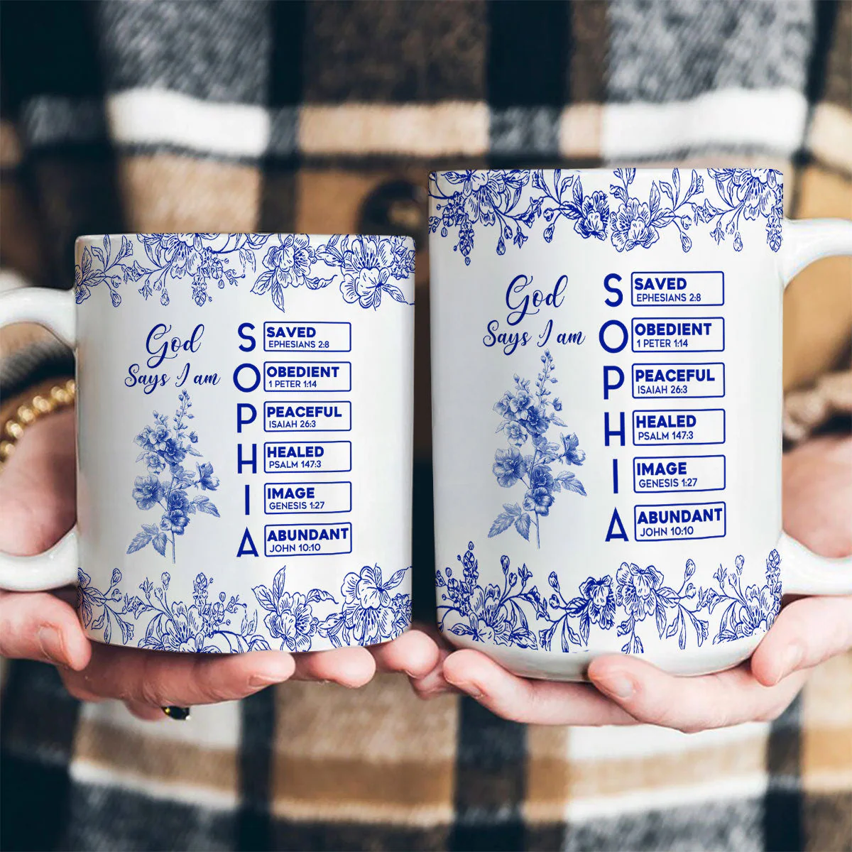 God Says I Am - Personalized Ceramic Mug - Image 4