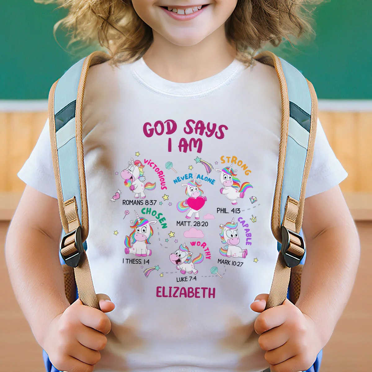 God Says I Am - Personalized Shirt - First Day Of School Gift For Kids