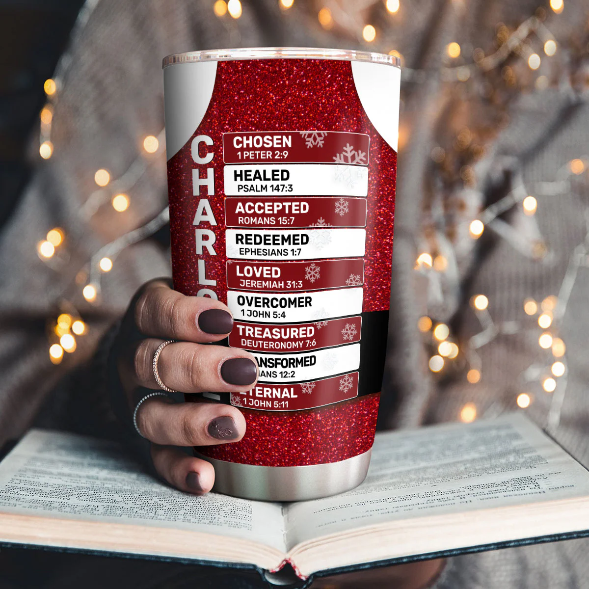 God Says I Am - Personalized Stainless Steel Tumbler HL128 - Image 3
