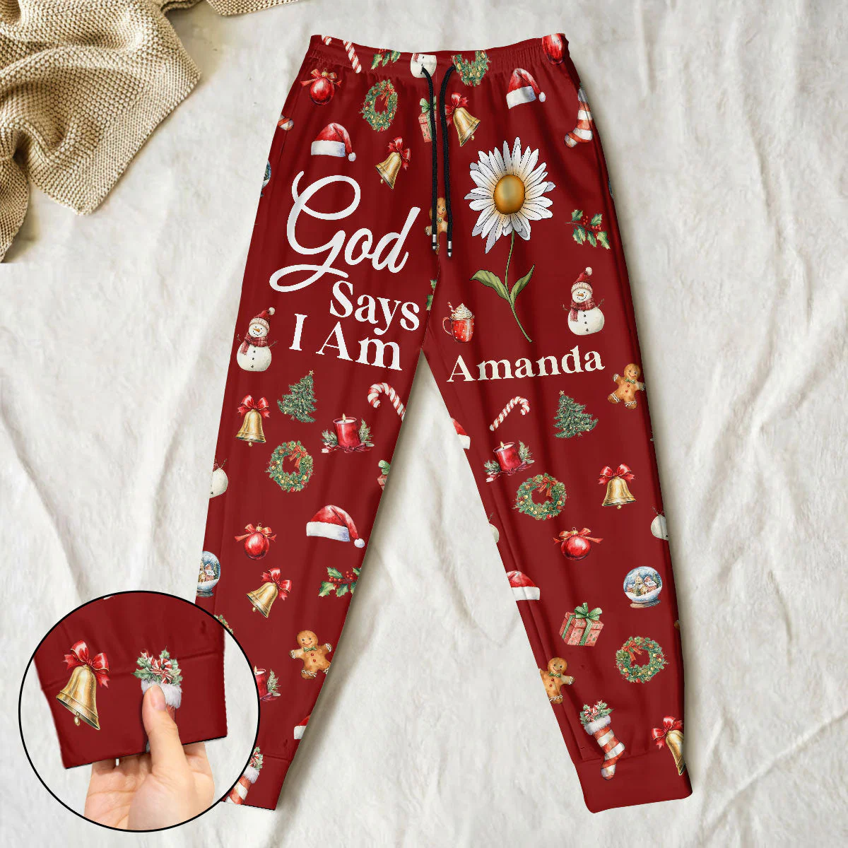 God Says I Am - Personalized Sweatpants - Gift For Christmas TD118
