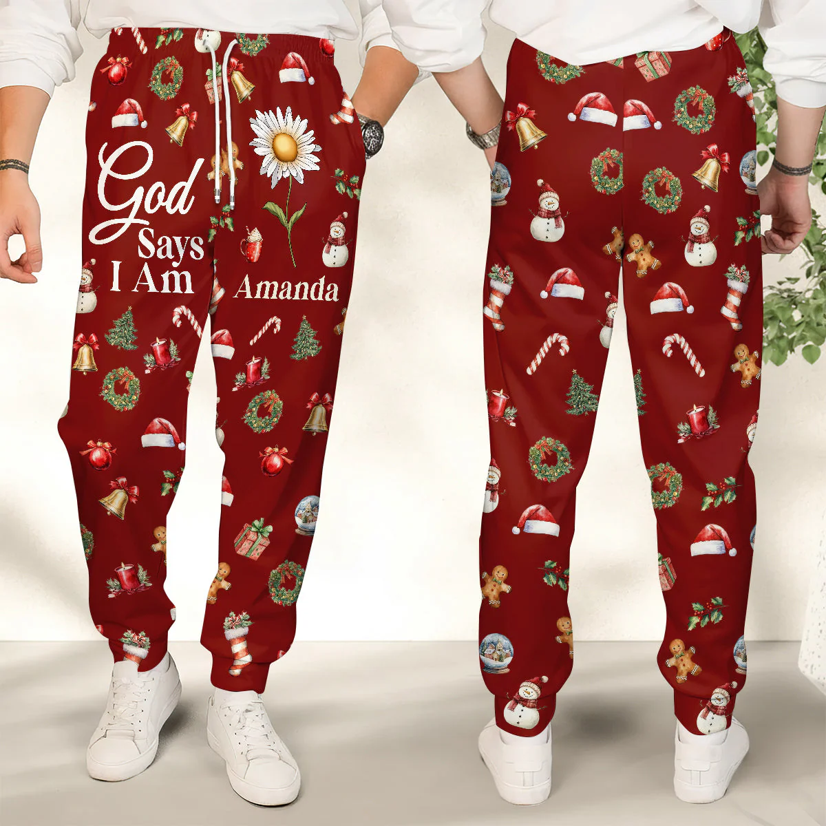 God Says I Am - Personalized Sweatpants - Gift For Christmas TD118 - Image 5