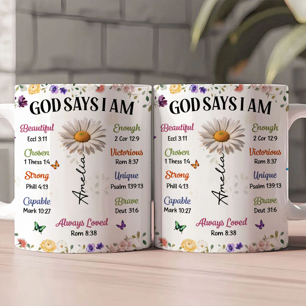 God Says I Am - Personalized Mug - Christian Gift - Image 2