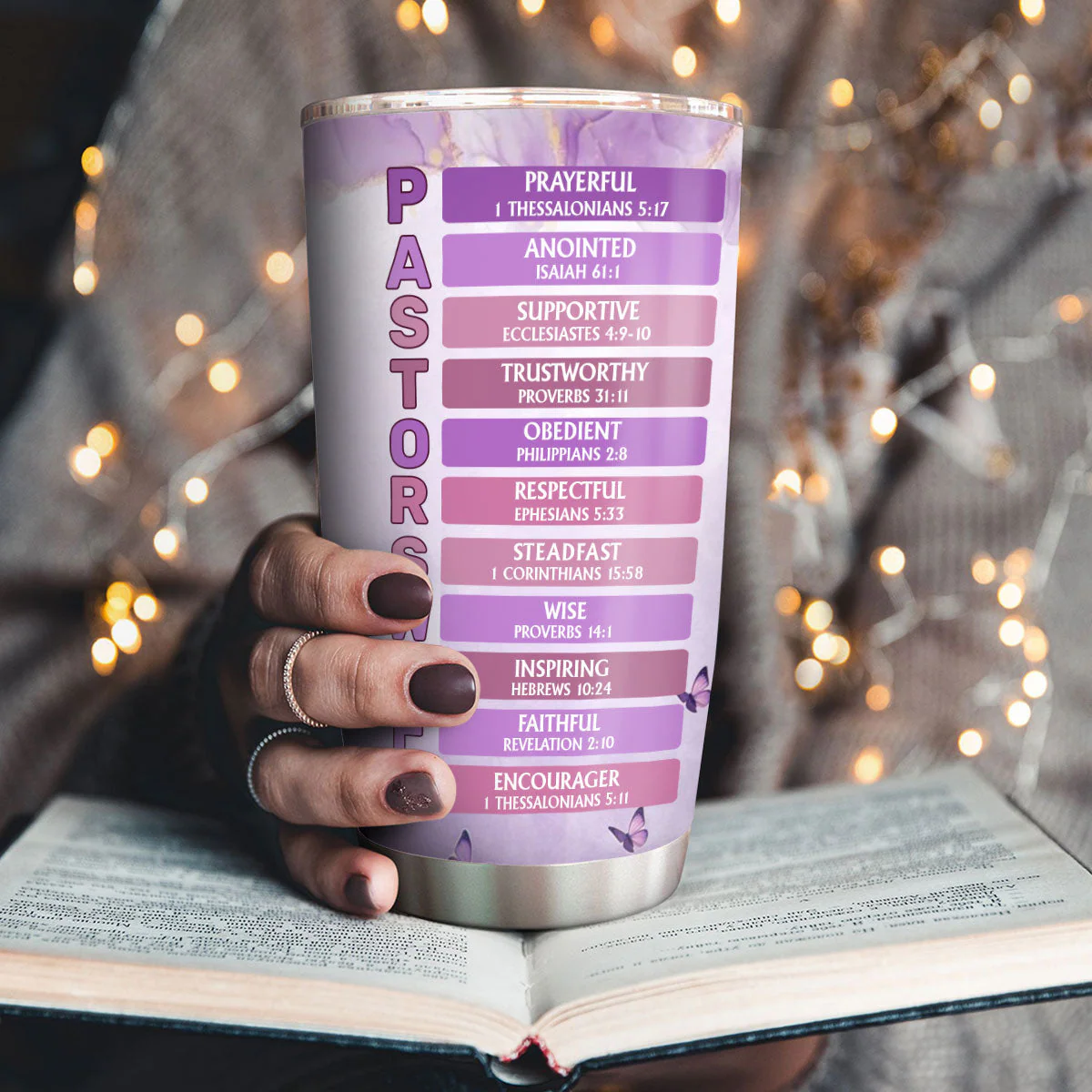 God Says I Am Prayerful - Personalized Stainless Steel Tumbler TD118 - Image 3