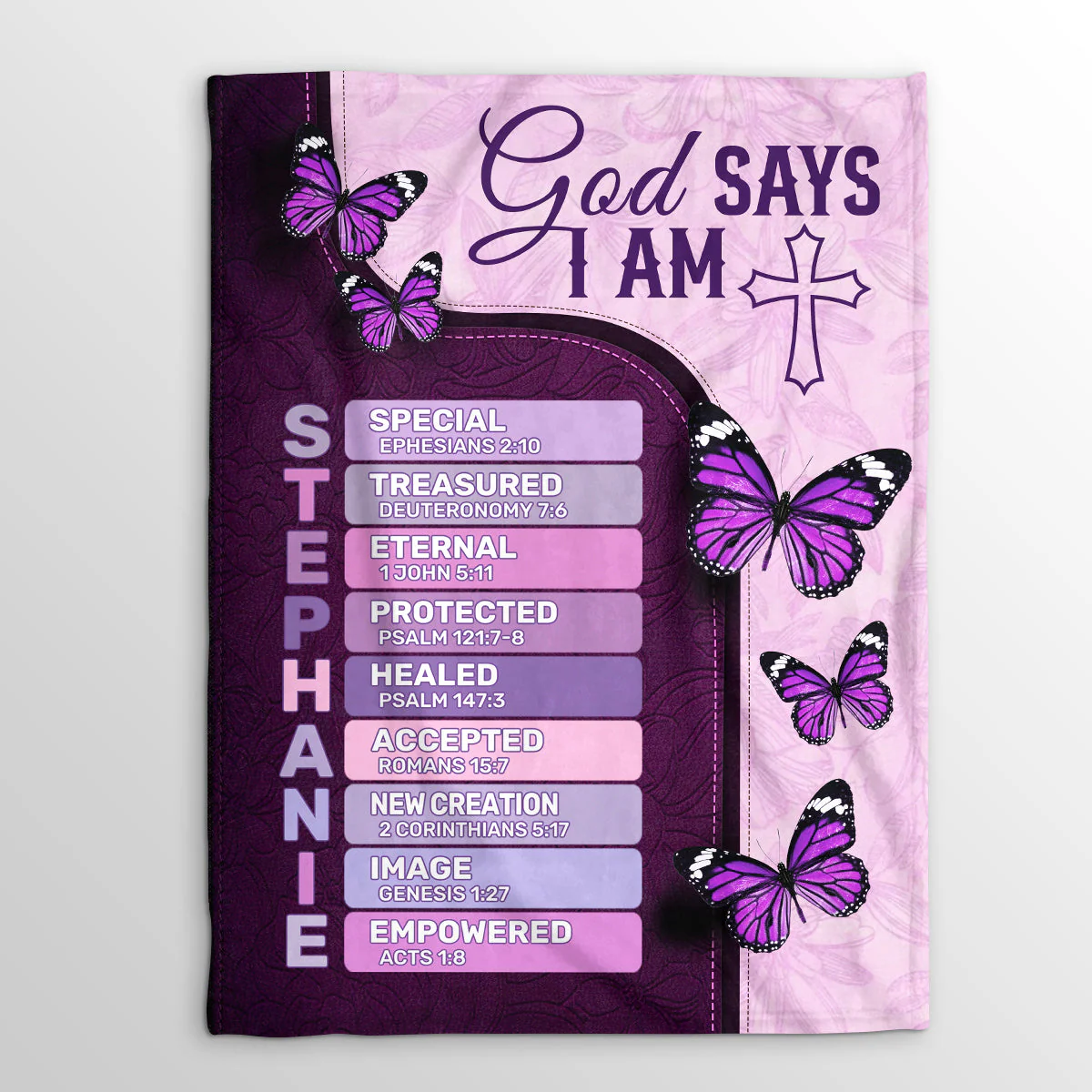 God Says I Am Special - Personalized Fleece Blanket TD118 - Image 3