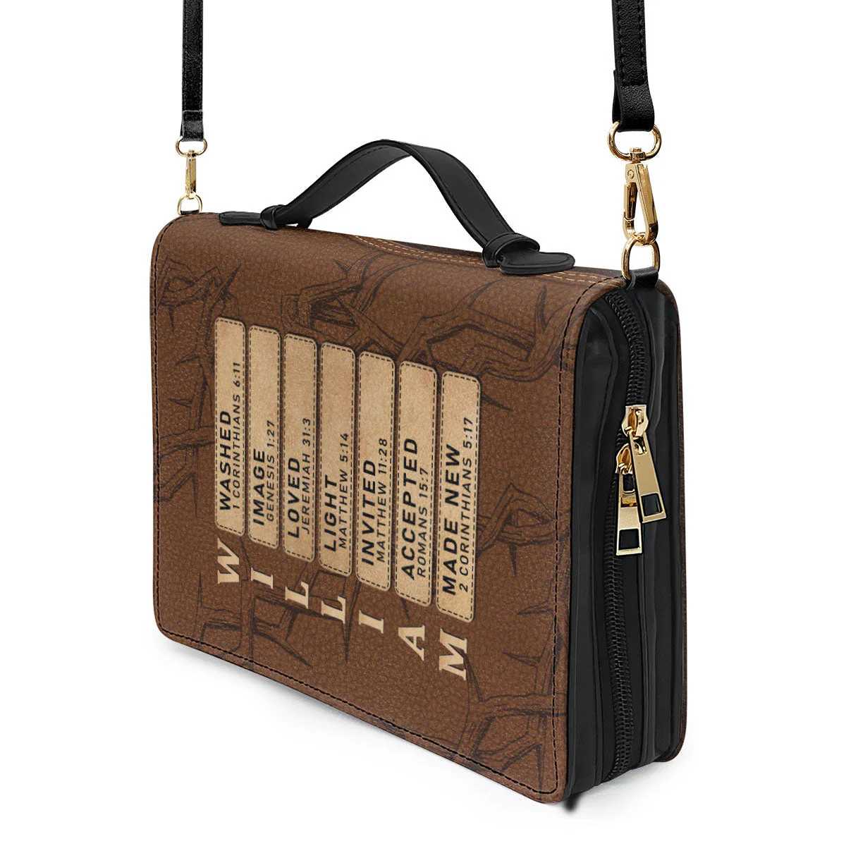 God Says I Am Strong - Personalized Bible Cover - Image 5