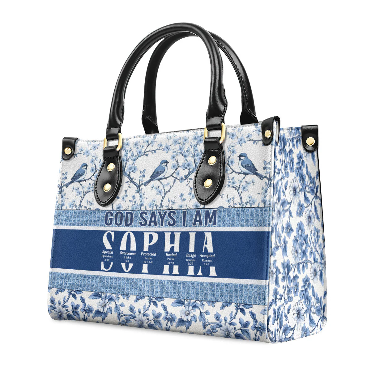 God Says I Am United - Personalized Leather Bag  TD118 - Image 2