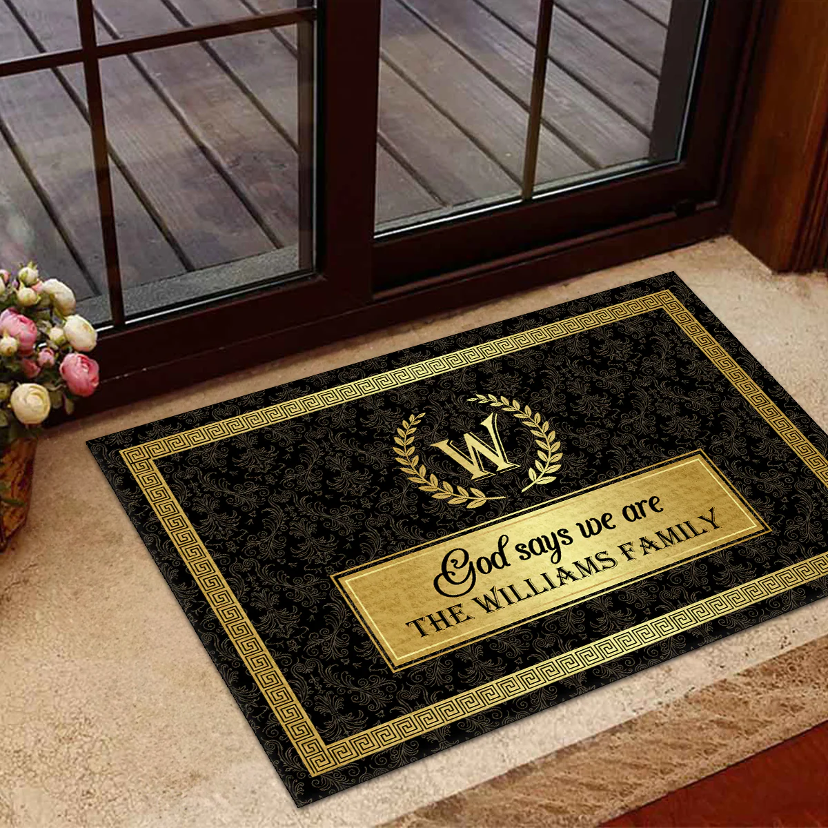God Says We Are - Personalized Doormat - Gift For Family TD118 - Image 5