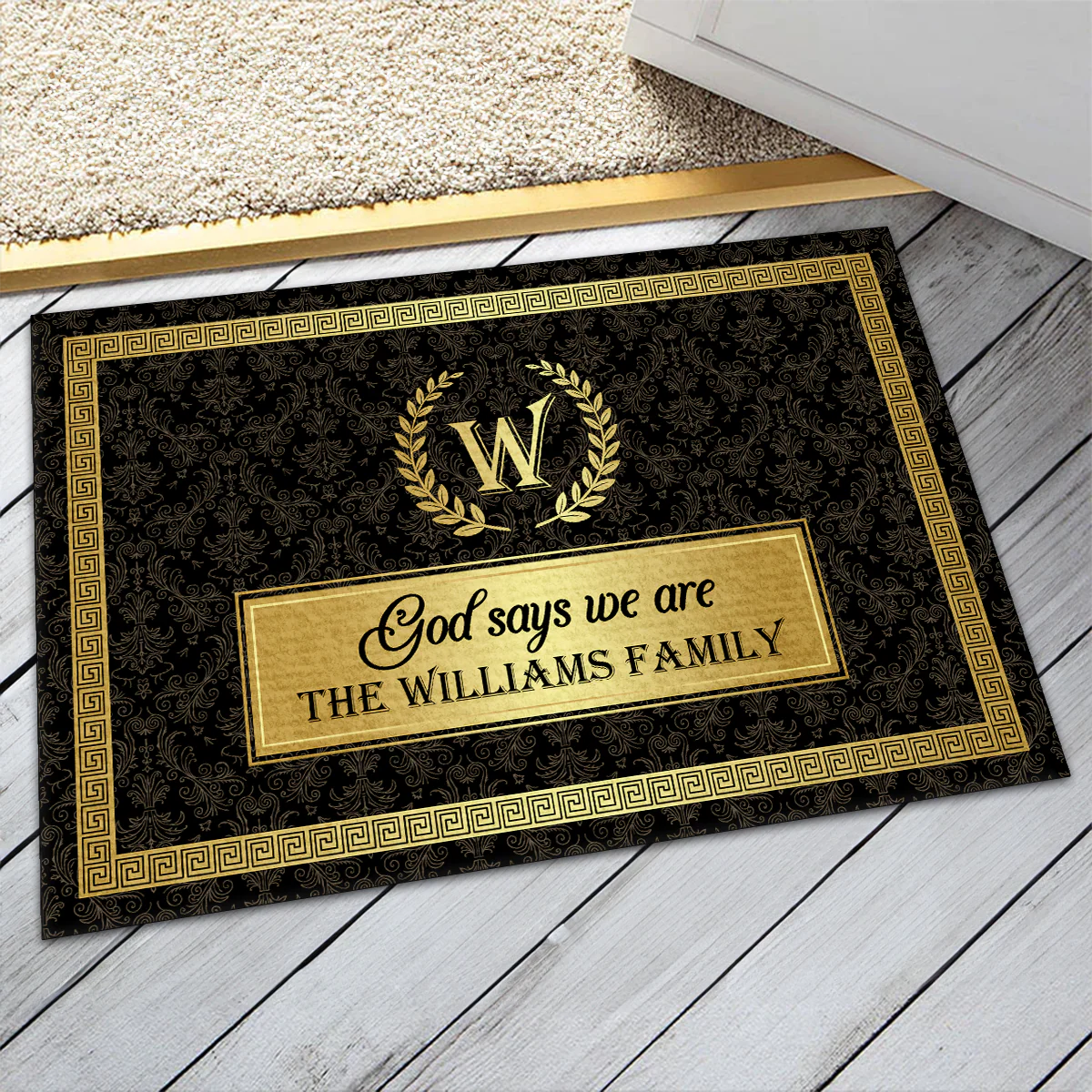 God Says We Are - Personalized Doormat - Gift For Family TD118 - Image 6