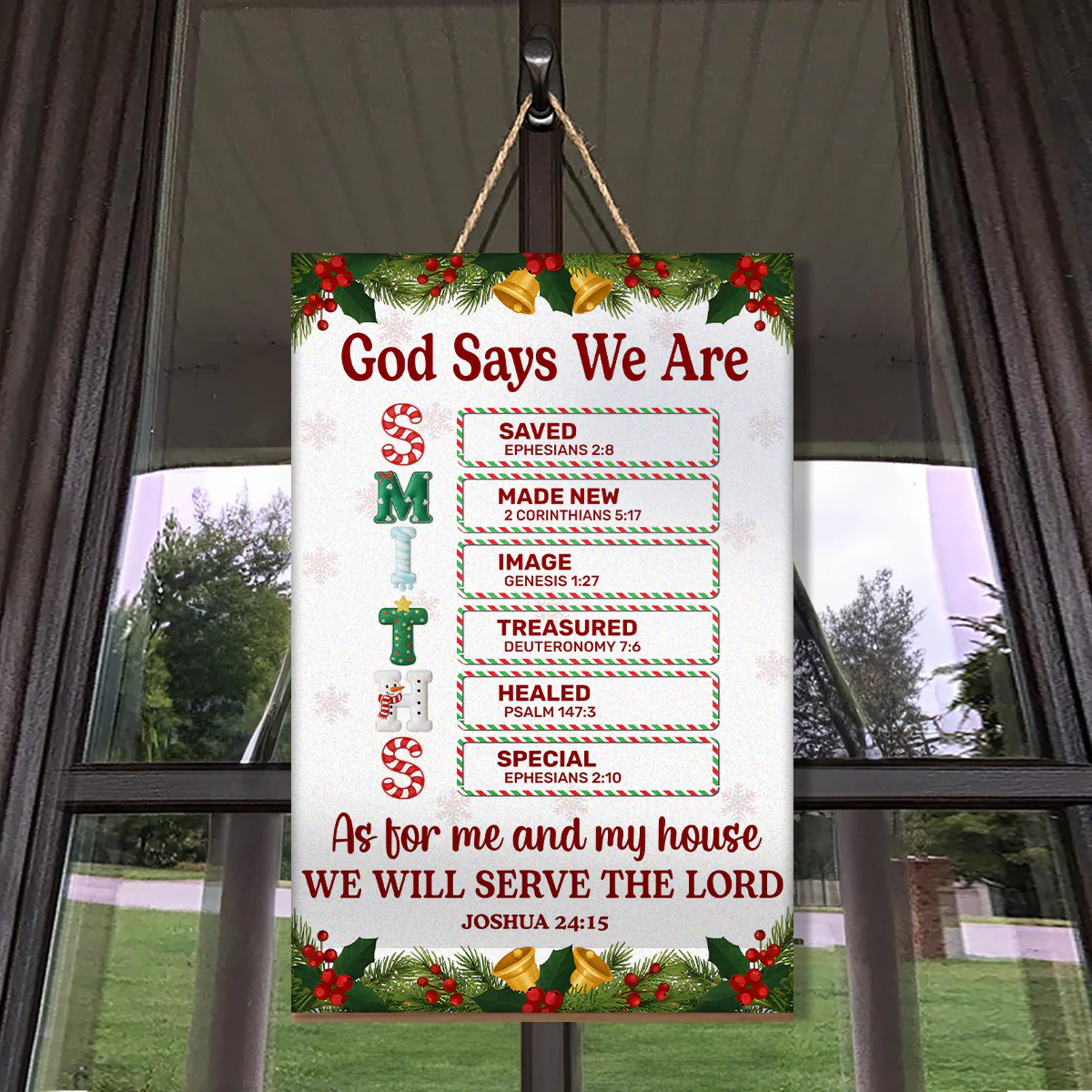 God Says We Are - Personalized Wooden Door Sign TD118 - Image 4