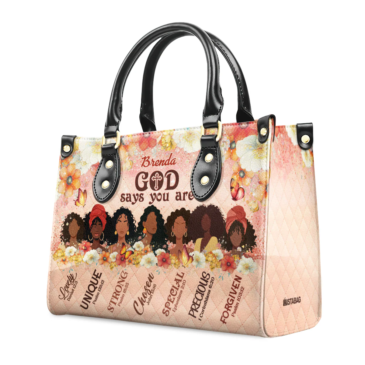 God Says You Are Afro Women - Personalized Leather Handbag - Faith Gift Gift For Her HD95 - Image 5