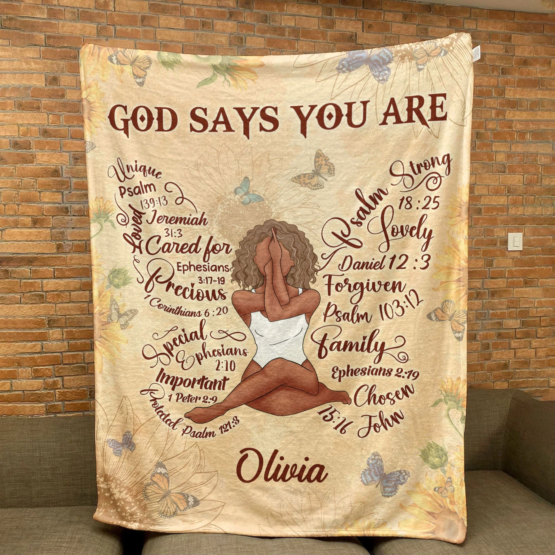 God Says You Are Christian Bible Verse - Personalized Blanket - Gift For Women | CLGOD02 HD95
