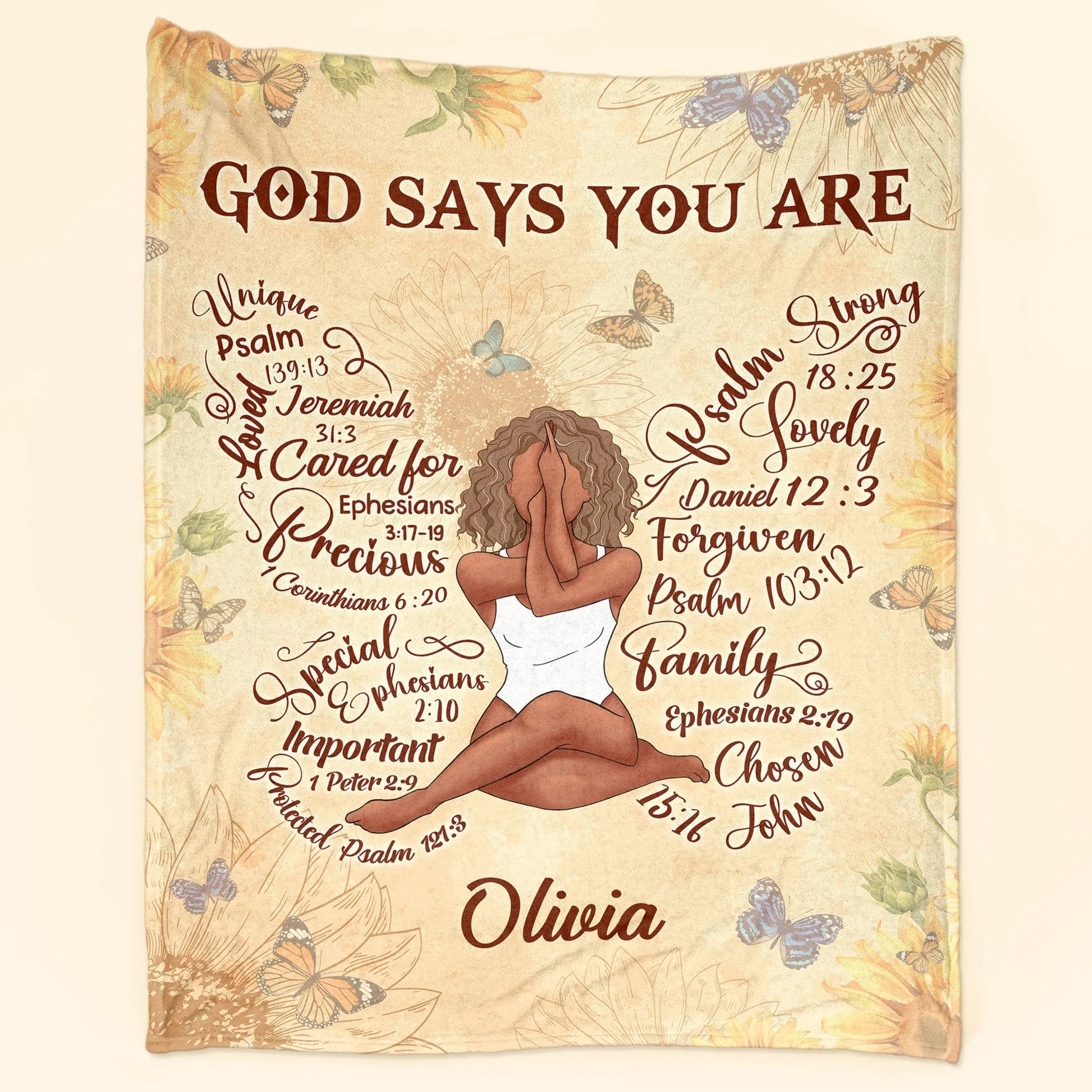 God Says You Are Christian Bible Verse - Personalized Blanket - Gift For Women | CLGOD02 HD95 - Image 2
