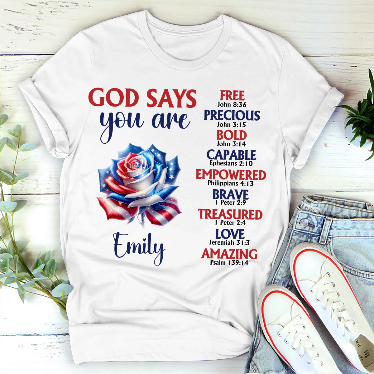God Says You Are - Personalized 2D Unisex T-shirt - Image 2