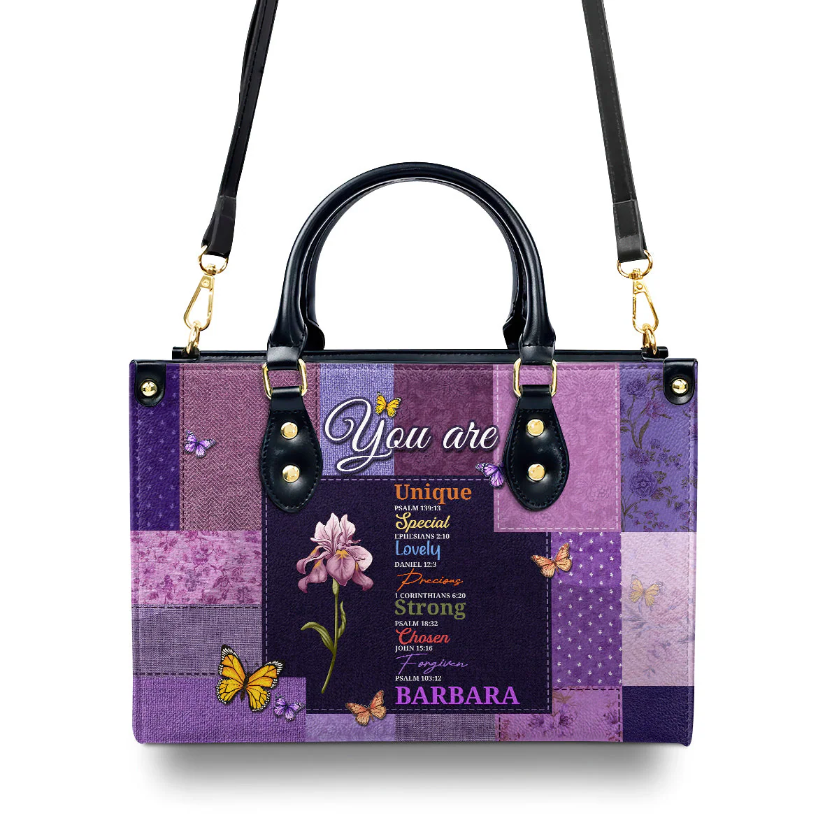 God Says You Are - Personalized Leather Handbag - Gift For Her HL128 - Image 3