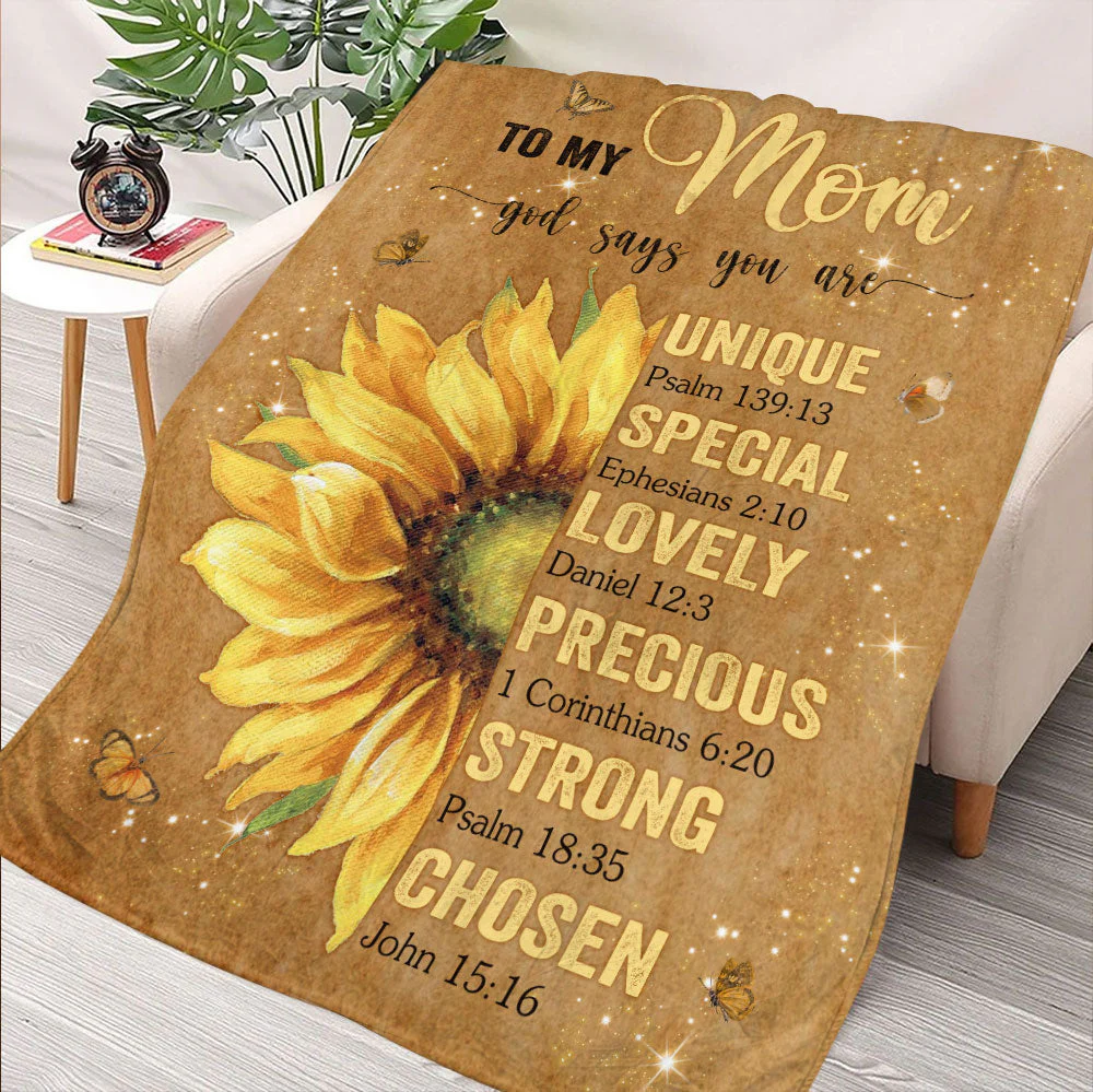 God Says You Are, Sunflower Blanket - Gift For Mom HL128 - Image 2