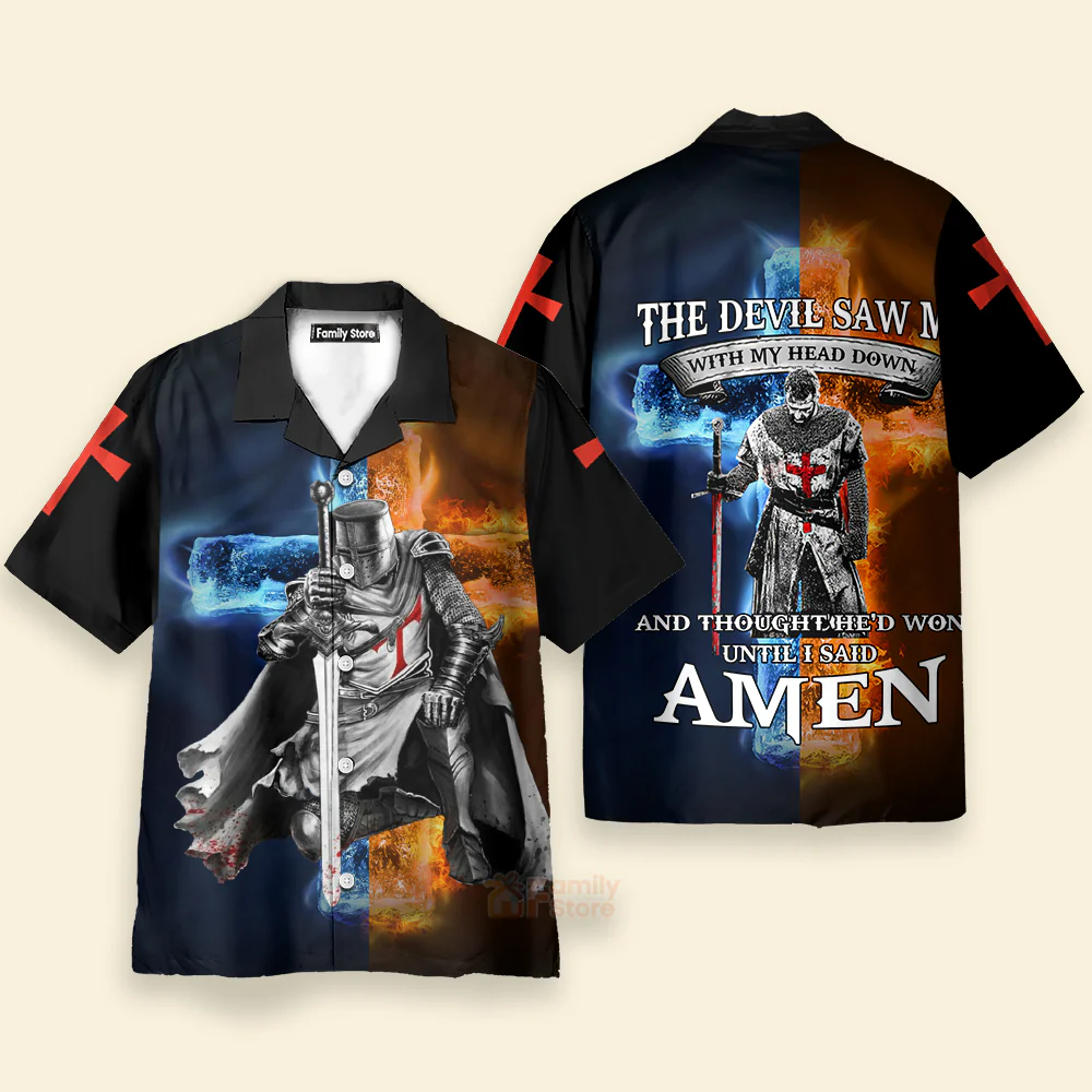 God The Devil Saw Me With My Head Down Hawaiian Shirts 3D - Image 2
