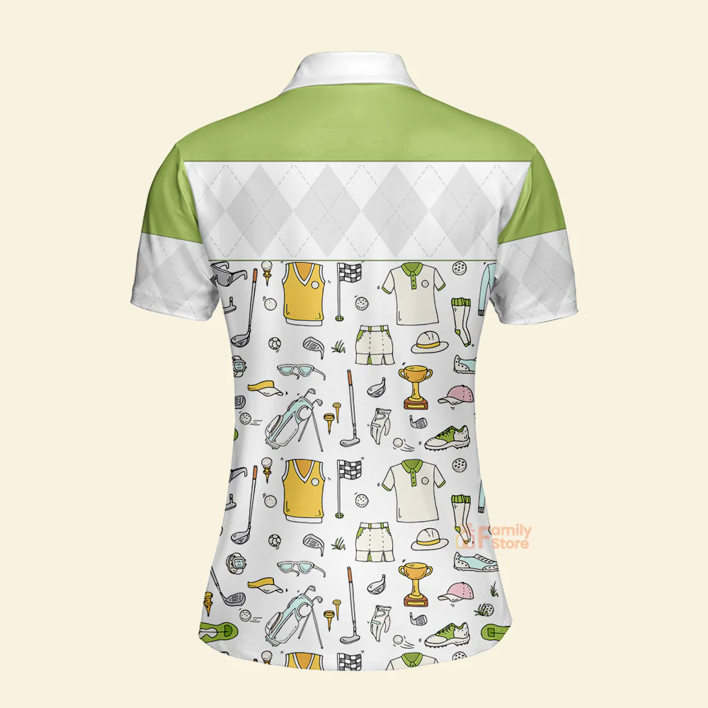Golf Pattern Polo Shirt For Ladies - Image 2