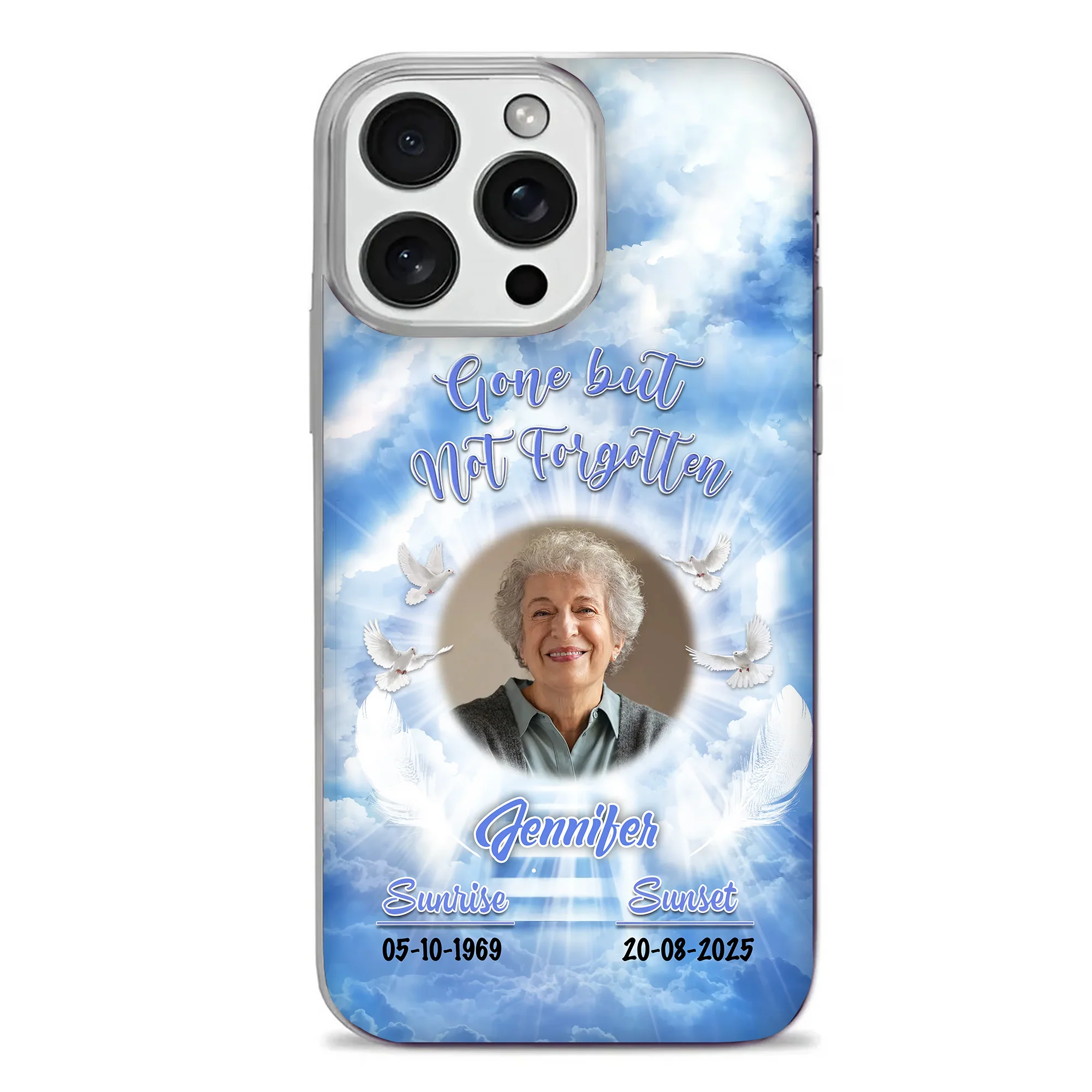 Gone But Not Forgotten - Personalized Custom Phone Case - Memorial Gift TD118